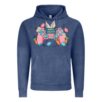 Vintage Denim happy easter Vintage Hoodie - MaliasSmallBusiness