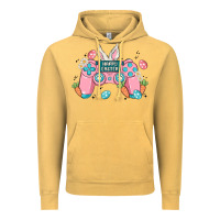 Vintage Mustard happy easter Vintage Hoodie - MaliasSmallBusiness