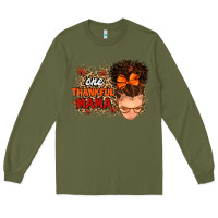 Army Green one thankful mama Long Sleeve Tee - MaliasSmallBusiness