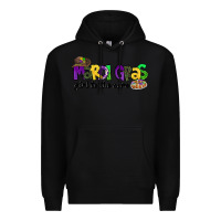 Black mardi gras girl to the core Premium Hoodie - CowGirlArtShop