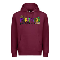Burgundy mardi gras girl to the core Premium Hoodie - CowGirlArtShop