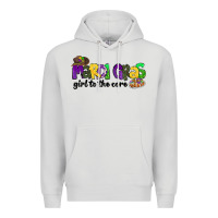 Dove Grey mardi gras girl to the core Premium Hoodie - CowGirlArtShop