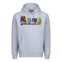 Heather Grey mardi gras girl to the core Premium Hoodie - CowGirlArtShop