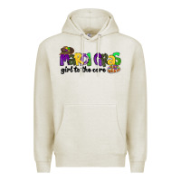 Oatmeal Heather mardi gras girl to the core Premium Hoodie - CowGirlArtShop