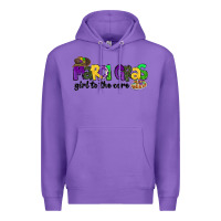 Purple mardi gras girl to the core Premium Hoodie - CowGirlArtShop
