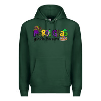 Sports Green mardi gras girl to the core Premium Hoodie - CowGirlArtShop
