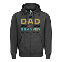 Charcoal Heather i have two titles dad and grandpa Zipper Hoodie - Bettercallsaul