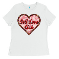 White self love club valentine's day Ladies Tee - RanaPortraitStore