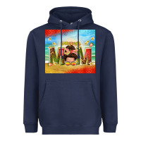 Navy summer mom Heavyweight Hoodie - TumblerDesignByShophia