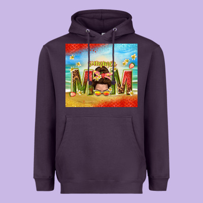 Summer Mom Heavyweight Hoodie Designed By Tumblerdesignbyshophia