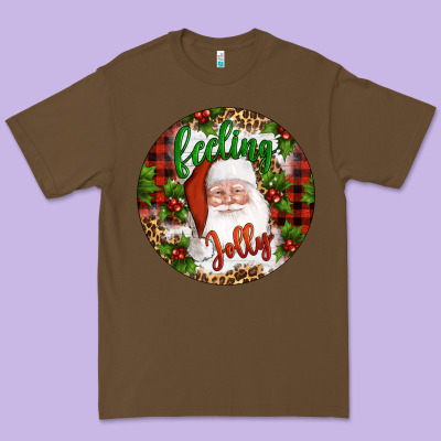 Christmas Feeling Jolly Santa Premium Tee Designed By Artiststas