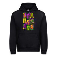 Black mardi gras louisiana Urban Hoodie - FaDigitalArtStudio
