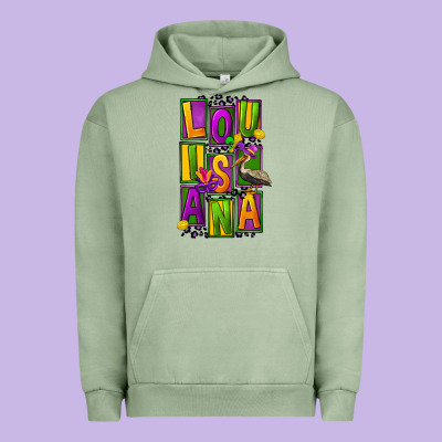Mardi Gras Louisiana Urban Hoodie Designed By Fadigitalartstudio