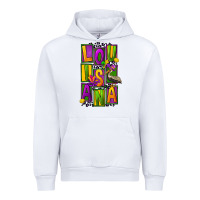 White mardi gras louisiana Urban Hoodie - FaDigitalArtStudio