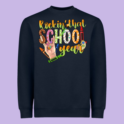 Rockin That School Year Heavyweight Sweatshirt Designed By Nancycooperartshop