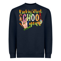 Navy rockin that school year Heavyweight Sweatshirt - NancyCooperArtShop