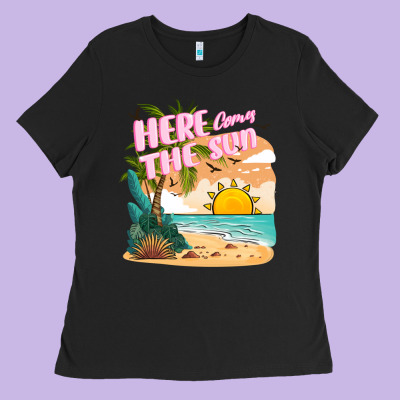 Here Comes The Sun Ladies Tee Designed By Jahusdesignshop