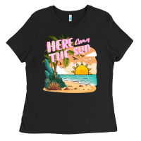 Black here comes the sun Ladies Tee - JahusDesignShop