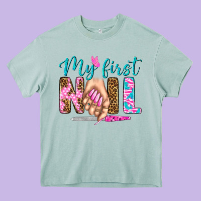 My First Nail Bbs Heavy Core Tee Designed By Bundleandbundleshop