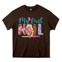 Chocolate Brown my first nail bbs Heavy Core Tee - BundleAndBundleShop