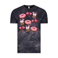 Cloud Black valentines day doodles Vintage Tee - MaliasSmallBusiness