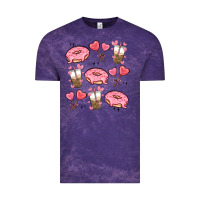 Cloud Purple valentines day doodles Vintage Tee - MaliasSmallBusiness
