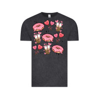 Vintage Black valentines day doodles Vintage Tee - MaliasSmallBusiness