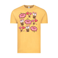 Vintage Mustard valentines day doodles Vintage Tee - MaliasSmallBusiness