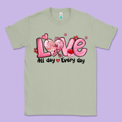 Love All Day Every Day Classic Tee Designed By Maliassmallbusiness