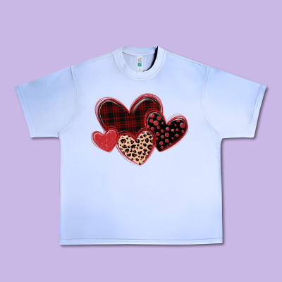 Leopard Hearts Urban Heavy Tee Designed By Maliassmallbusiness