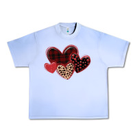 Grape Ice leopard hearts Urban Heavy Tee - MaliasSmallBusiness