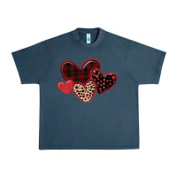Midnight Navy leopard hearts Urban Heavy Tee - MaliasSmallBusiness