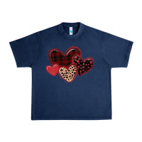 Navy leopard hearts Urban Heavy Tee - MaliasSmallBusiness