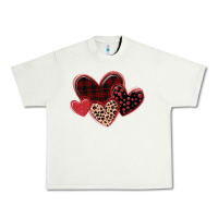 Pistachio leopard hearts Urban Heavy Tee - MaliasSmallBusiness