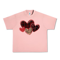 Salmon leopard hearts Urban Heavy Tee - MaliasSmallBusiness