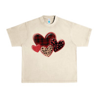 Sandshell leopard hearts Urban Heavy Tee - MaliasSmallBusiness