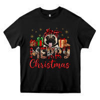 Black merry christmas pug Heavy Core Tee - JahusDesignShop