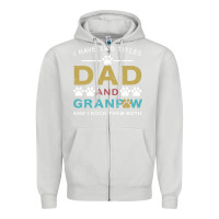 Dove Grey i have two titles dad and grandpa Zipper Hoodie - Bettercallsaul