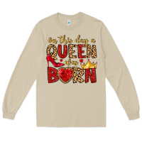 Mushroom on this day a queen was born Long Sleeve Tee - MaliasSmallBusiness