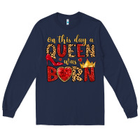 Navy on this day a queen was born Long Sleeve Tee - MaliasSmallBusiness