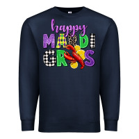 Navy happy mardi gras Premium Sweatshirt - CowGirlArtShop