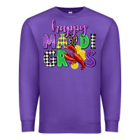 Purple happy mardi gras Premium Sweatshirt - CowGirlArtShop