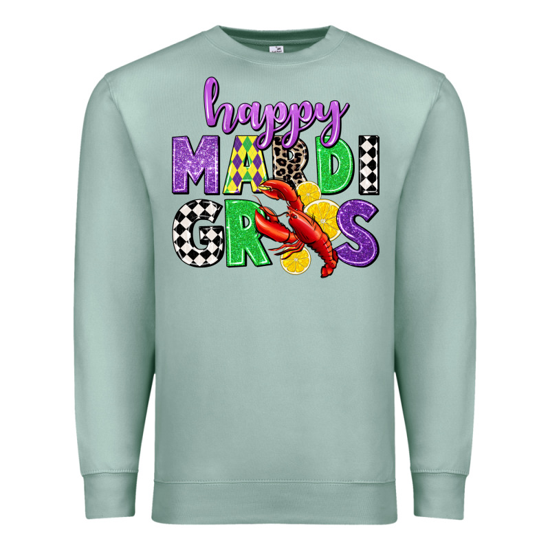 Happy Mardi Gras Premium Sweatshirt by CowGirlArtShop | Teevron