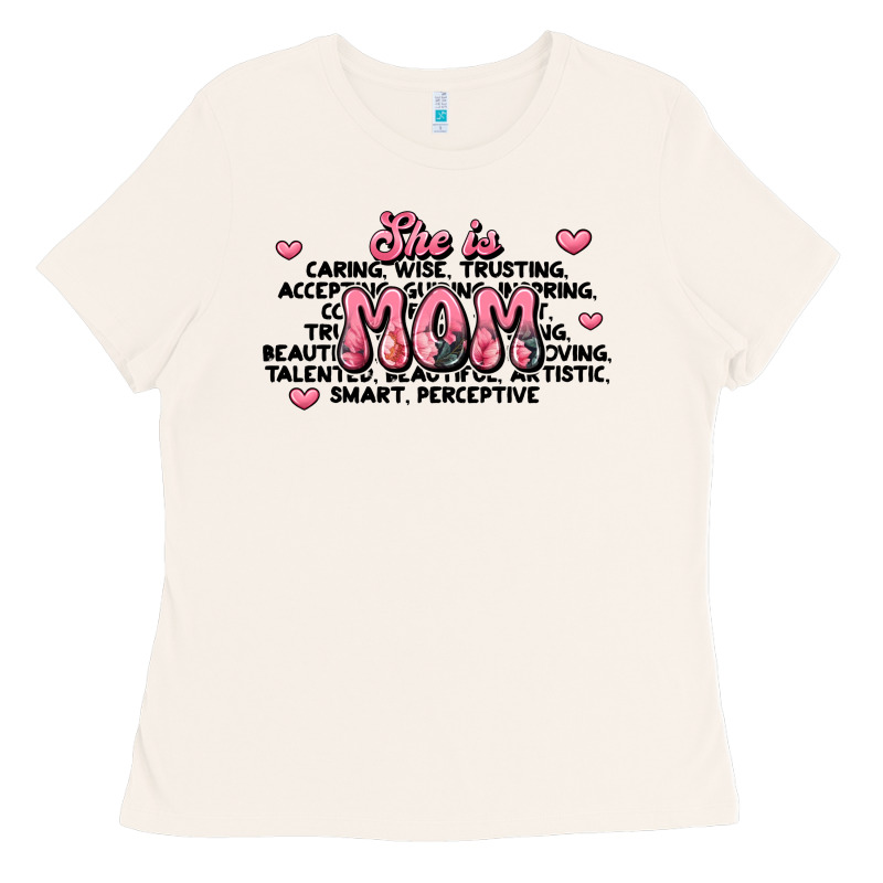 She Is Mom Compliment Words Ladies Tee by JahusDesignShop | Teevron