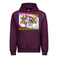 Mauve Wine LGBTQ Dabbbing Unicorn And Rainbow Tumbler Urban Hoodie - BundleAndBundleShop