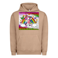 Pigment Burro LGBTQ Dabbbing Unicorn And Rainbow Tumbler Urban Hoodie - BundleAndBundleShop
