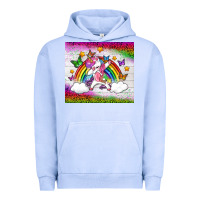 Pigment Grape Ice LGBTQ Dabbbing Unicorn And Rainbow Tumbler Urban Hoodie - BundleAndBundleShop