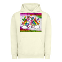 Pigment Pistachio LGBTQ Dabbbing Unicorn And Rainbow Tumbler Urban Hoodie - BundleAndBundleShop