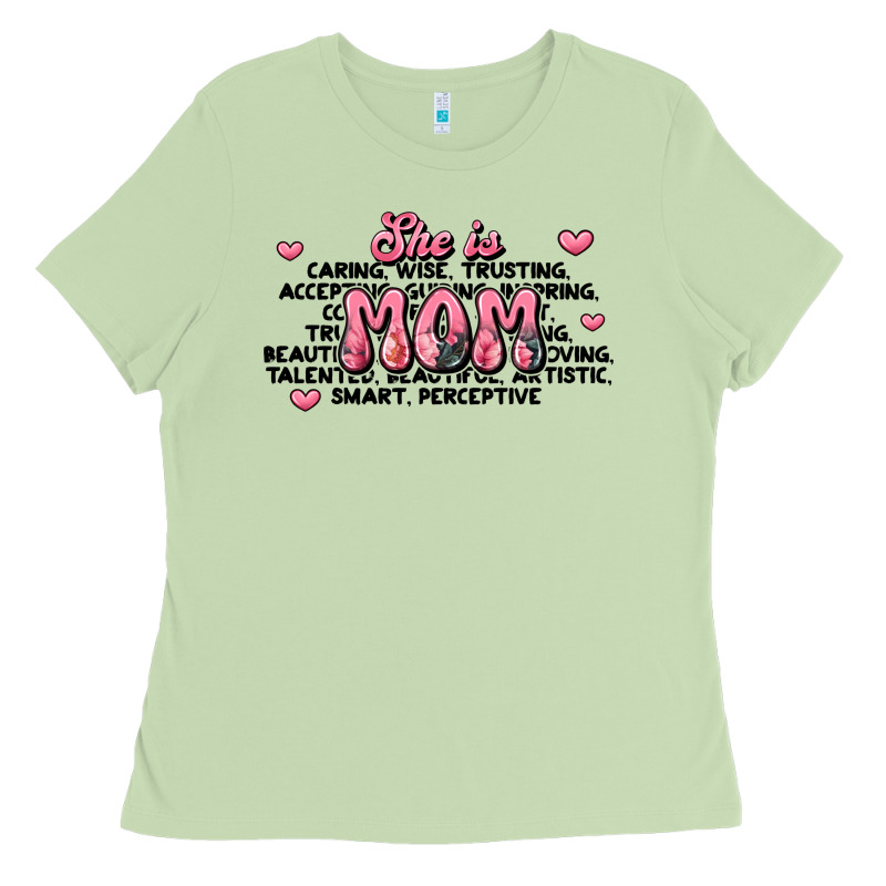 She Is Mom Compliment Words Ladies Tee by JahusDesignShop | Teevron
