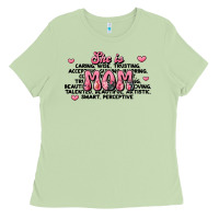 Matcha she is mom compliment words Ladies Tee - JahusDesignShop